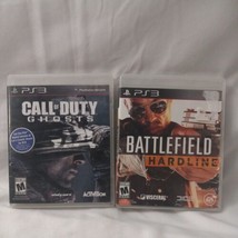 Lot of 2 PS3 Games Call of Duty Ghosts Battlefield Hardline Video Games Tested - £12.48 GBP