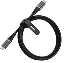 OtterBox (3.3-Ft) 1M Fast Charge USB-C to USB-C Tough Cable iPad iPhone - Black - $10.49