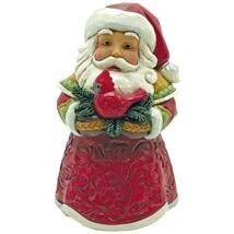 Enesco Jim Shore Heartwood Creek Santa Holding a Cardinal Miniature Figu... - $38.99