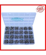Professional Fishing Hooks Set - 800 High Carbon Steel Hooks in Compartm... - $46.81 CAD