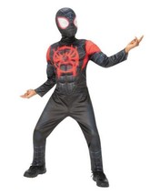Boys Spiderman Miles Morales Holographic Muscle Halloween Costume Marvel-sz 4/6 - £22.15 GBP