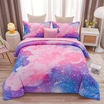 Galaxy Bedding Sets Outer Space Comforter 3D Printed Space Quilt Set Twi... - $85.99