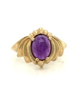 Vintage Sterling Signed Kabana Gold Plated Facet Oval Amethyst Designer ... - $74.67 CAD