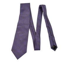 Carlos Santana Purple Geometric 100% Silk Standard Mens Neck Tie - £16.34 GBP