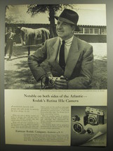 1956 Kodak Retina IIIe Camera Ad - Notable on both sides of the Atlantic - £14.78 GBP