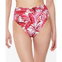 Jessica Simpson Paradiso Palm High-Waist O-Ring Bottoms Belt L Pink Red New - $19.76