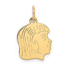 14k .011 Depth Engravable Girl Head Charm XM95/11 - $138.70