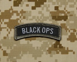 Black Ops Tab Rocker Tactical Usa Army Badge Military Swat Morale Patch Hook - £5.52 GBP