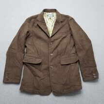 Sq Wear Blazer Womens Medium Brown Pockets Buttons Cotton Outdoor - €16,10 EUR