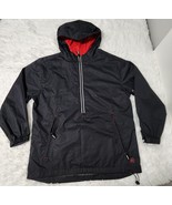 Starter Brand 3/4 Zip Windbreaker Rain Jacket Golf Size Medium Black and... - $35.67 CAD