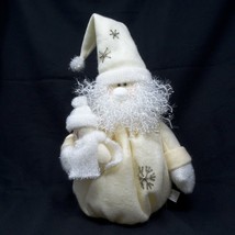 Rare Santa Gnome Plush with Snow Baby Soft Weighted Shelf Sitter Christmas Decor - £25.84 GBP