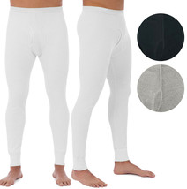 Men&#39;s Cotton Waffle Knit Thermal Underwear Pajama Stretch Sleepwear Pants - $14.65