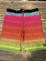 Hurley Board Shorts Mens 16/28 Multicolored Swimming Skurfing Phantom Summer. R - £15.14 GBP