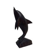 Ironwood Dolphin Figure Hand Carved Wooden Statue Vintage Figurine - £30.88 GBP