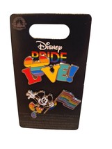 Disney Parks PRIDE COLLECTION  Rainbow Flag Mickey Mouse 2 Pin Set - NEW - £15.59 GBP