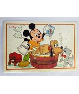 Vintage Disney Vinyl Restaurant Activity Placemat Mickey Mouse Pluto - $342.52 MXN