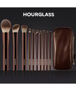 10 PCS Hourglass Makeup Brush Makeup Powder Foundation Concealer + Leath... - $71.77