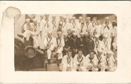 Navy Ship Sailors Posing at Deck Wench Seaman Real Photo Postcard Z12 - £15.94 GBP