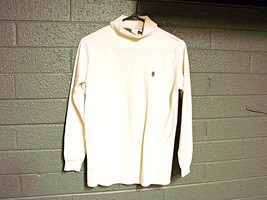 Vintage Womens Bill Blass Knitwear Turtleneck Sweater Pullover White Logo Size M - £3.10 GBP