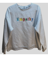 Mayfair Empathy Embroidered Gray Multi-Color Block Letters Sweatshirt On... - $22.25