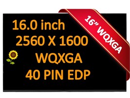 MNG007DA2-3 Non-Touch laptop Led Lcd Screen 16&quot; WQXGA 2560X1600 40 Pin New - £93.89 GBP