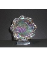 Fenton Glass Crystal Carnival Iridized Snowflake Flat Christmas Ornament - £41.77 GBP