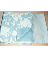 Sferra Nalia Blue Floral Cotton Sateen Fabric Panel 95x11.5" Runner/Topp... - $28.22