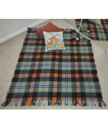STRONE HOUSE SCOTTISH HIGHLANDS ARGYLL GLEN CHECK PLAID TARTAN THROW BLA... - $1,124.63 MXN