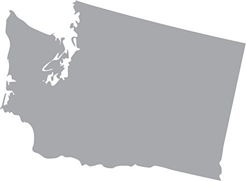 Picniva silver Washington WA map removable Vinyl Wall Decal Home Dicor 3... - $3.91