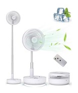 Foldable Pedestal Desk Fan 7200mAh Telescopic 4 Speed Stand Fan with Remote - €29,71 EUR
