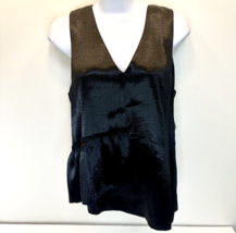 Womens Kenzie Sleeveless V Neck Top Size Medium Dark Brown Blouse Layered Shirt - £9.45 GBP