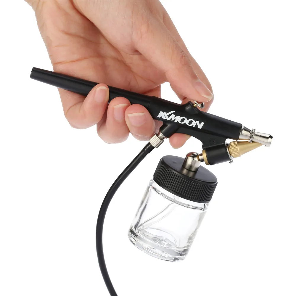 House Home Mini Airbrush compressor kit Siphon Feed Single Action Air-Brush Pain - £31.97 GBP