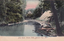 Blue River Swope Park Kansas City Missouri MO UDB Postcard B30 - $2.99