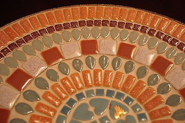 Ceramic on metal Italian trays/platters 13 1/2&quot; diameter[a4] - £59.35 GBP