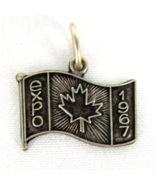 1967 Montreal Canada Expo 67 World&#39;s Fair Sterling Silver Flag Charm Pen... - $375.95 MXN