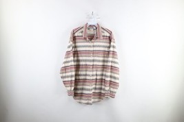 Vintage 90s Streetwear Womens 22W Rainbow Southwestern Flannel Button Shirt - £31.07 GBP