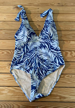 Kim Gravel NWOT Women’s Tie Shoulder 1 Piece swimsuit size 16 Blue BS - £23.73 GBP