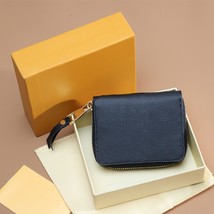 Leather Zipper Card Holder Coin Purse Women&#39;s Fashion Short Wallet High-Quality  - £49.09 GBP