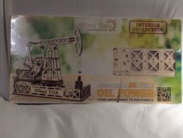 Wood Trick Oil Tower Derrick Mechanical Wooden 3D Puzzle Model Assembly ... - $25.00