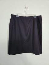 Lands End Navy Wool Pencil Straight Skirt Size 16P Petites Lined Knee Length - £18.44 GBP
