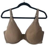 Thirdlove 24/7 Classic Uplift Plunge Bra Taupe Nude Mesh Opaque Underwired 38F - £21.12 GBP