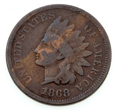 1868 1C Indien Cents En Bon État, Marron Couleur, Complet Fort Jante - $63.02