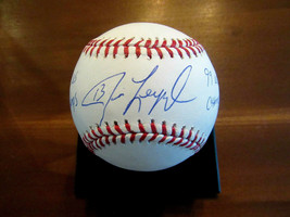 Jim Leyritz 1996 &amp; 1990 Ws Champs Yankees Signed Auto Oml Baseball Steiner Gem - £93.67 GBP