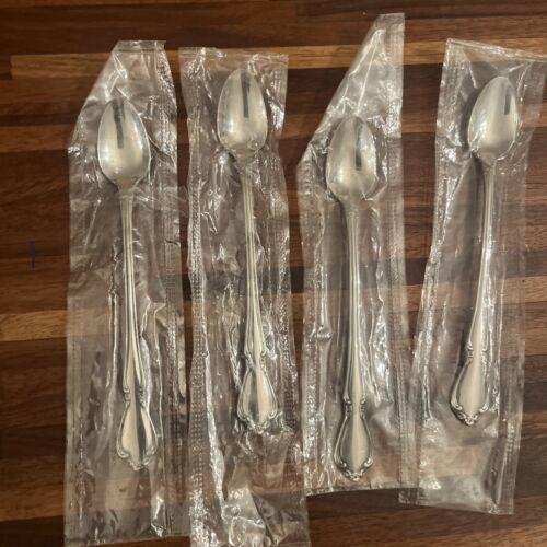4 Oneidacraft Deluxe Stainles Ice Cream Sundae Dessert BABY Spoon CHATEA... - $17.56