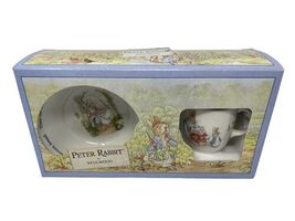 Wedgewood Peter Rabbit Children's Bowl &amp; Cup Set 1991 NEW - $15.19