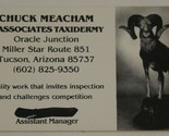 Chuck Meacham &amp; Associates Taxidermy Vintage Business Card Tucson Arizon... - £3.15 GBP