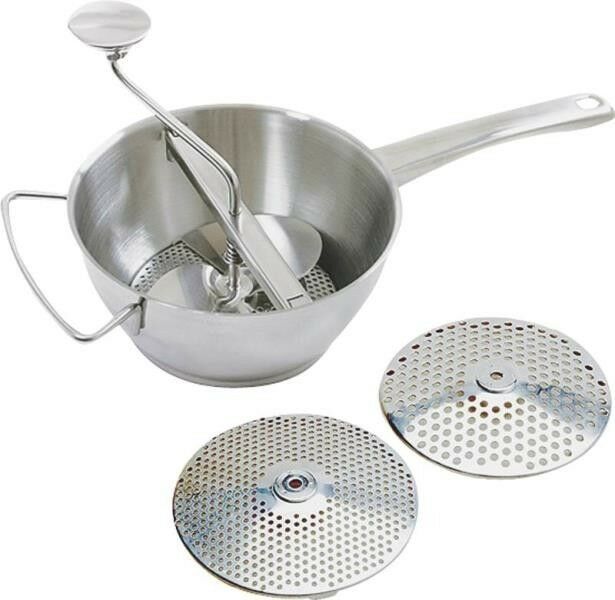 New Norpro 595 3 In 1 Stainless Steel 2 Qt Food Mill Deluxe Sner With Disc - £69.44 GBP