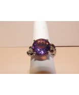 Gorgeous 4.2 Ct Amethyst Round Cut Cocktail Ring Size 7 February Birthstone - £50.96 GBP