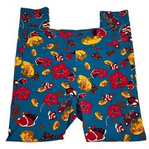 LuLaRoe Buttery Soft Leggings Original Vintage One Size Floral Blue/Pink... - $14.40