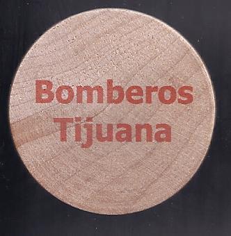 Firemen TIJUANA BOMBEROS  PARQUE TEMATICO Wooden Chip - $1.95